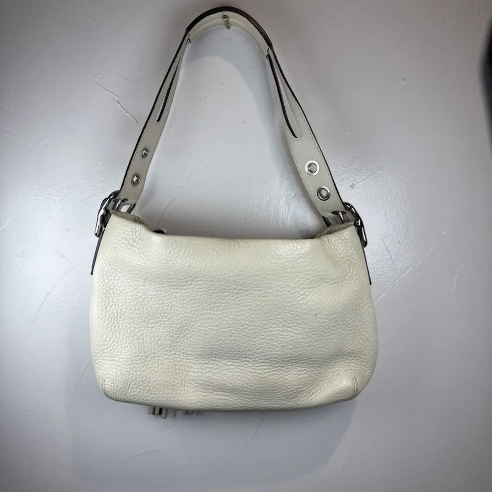 Coach East West Legacy Duffle Hobo Shoulder Bag Bone Pebble